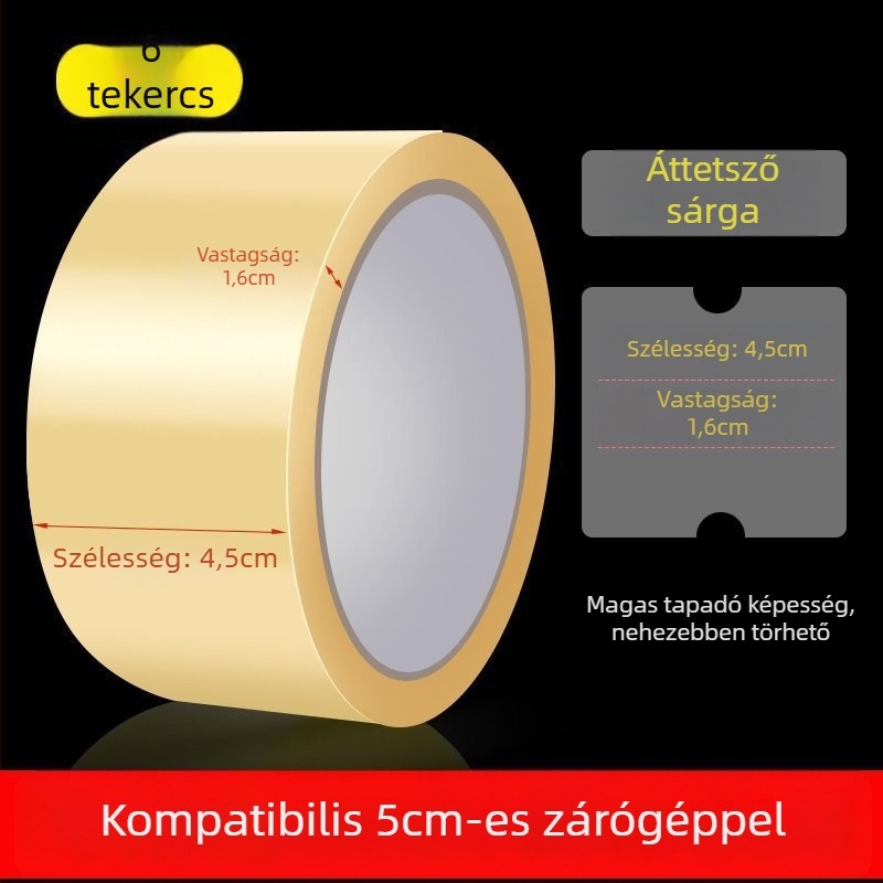 Fémes kézi szalagvágó csomagoláshoz, modell W2, 4–5 cm széles szalaghoz, 1 vagy 3 penge verzió