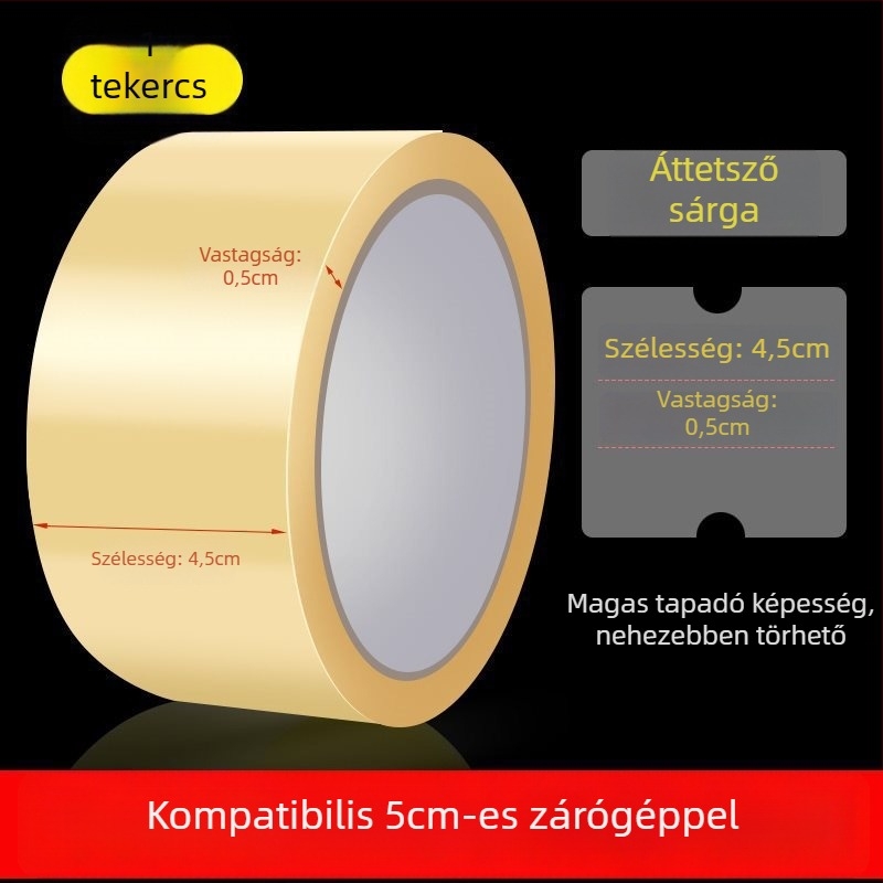 Fémes kézi szalagvágó csomagoláshoz, modell W2, 4–5 cm széles szalaghoz, 1 vagy 3 penge verzió