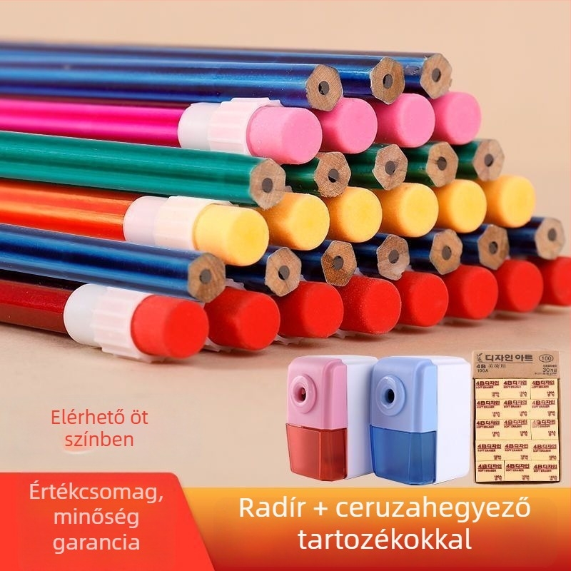 Iskolai ceruza diákok számára rögzített fa burkolattal (Márka: Unique; Burkolat anyaga: Fa; Típus: Egyéb)
