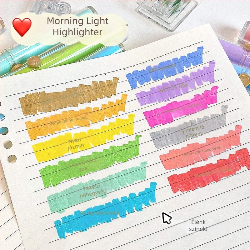 Illatos marker puha heggyel, modell Apmv09c0, műanyag test, nem törölhető