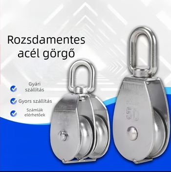 Start 304 rozsdamentes acélból készült tengeri használatra emelő görgő, egy- és kettős kivitel