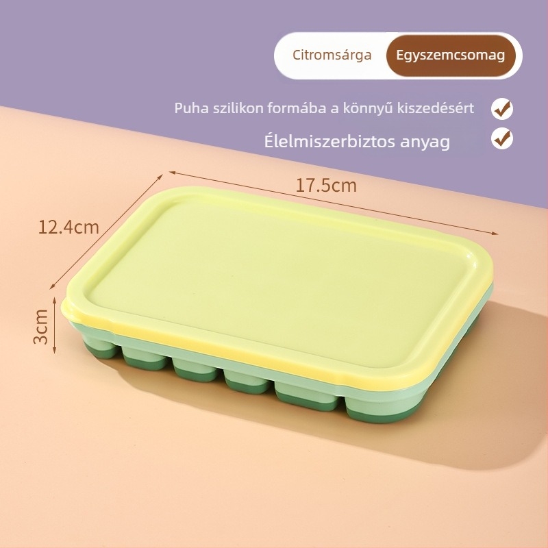 Szilikon Ice Grid tál bébiételekhez – könnyen kiemelhető forma, porciózott tárolás