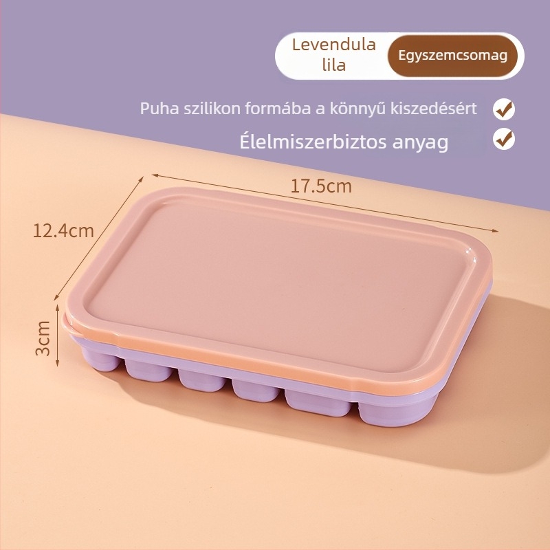 Szilikon Ice Grid tál bébiételekhez – könnyen kiemelhető forma, porciózott tárolás