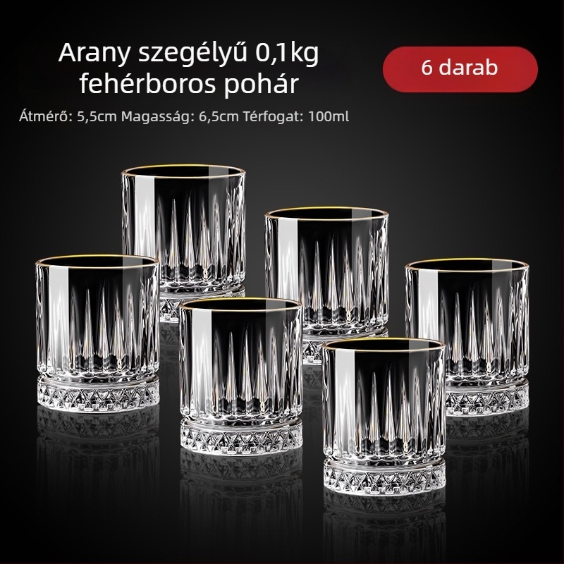 Borospohár készlet üvegből, új kínai stílus, otthoni használatra
