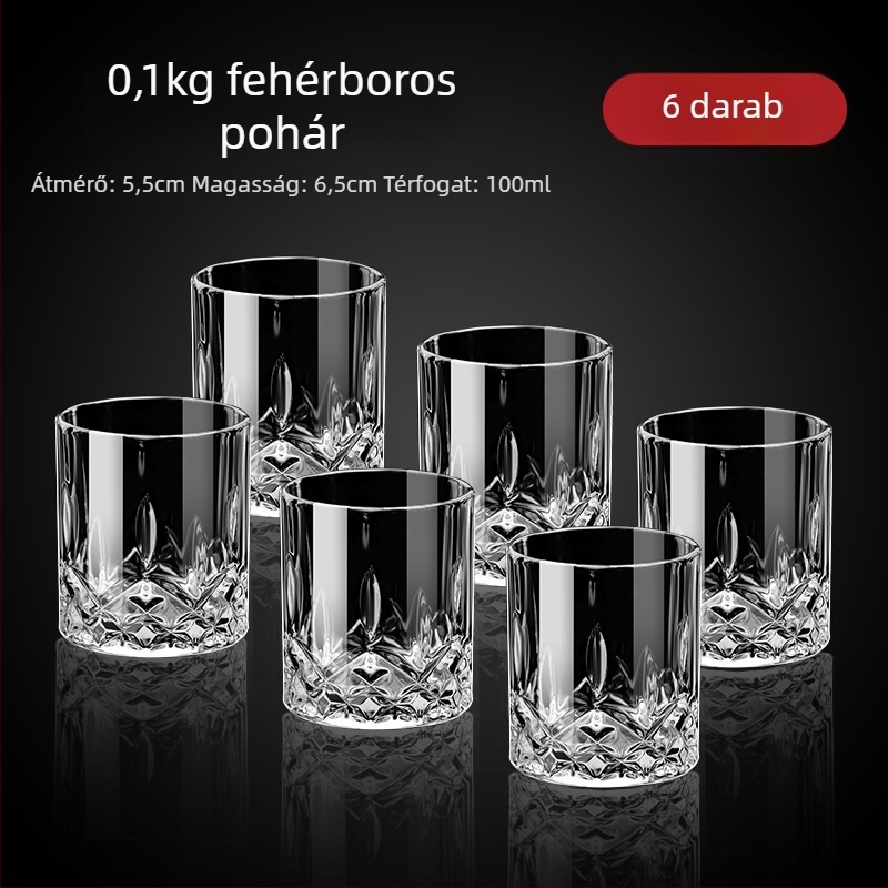 Borospohár készlet üvegből, új kínai stílus, otthoni használatra