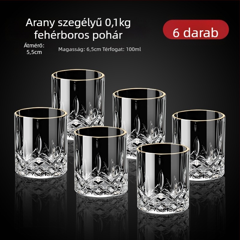 Borospohár készlet üvegből, új kínai stílus, otthoni használatra