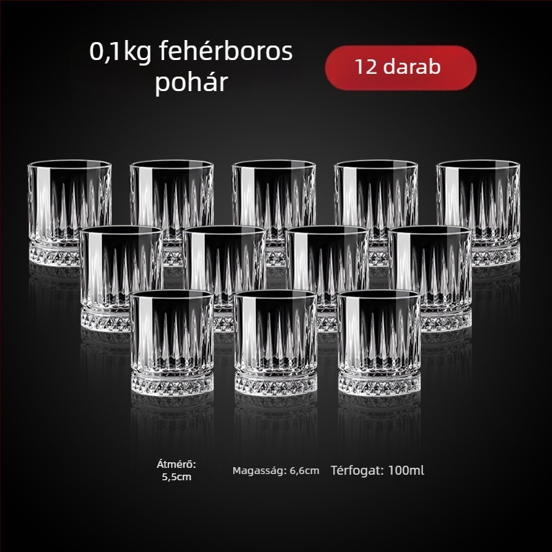 Borospohár készlet üvegből, új kínai stílus, otthoni használatra