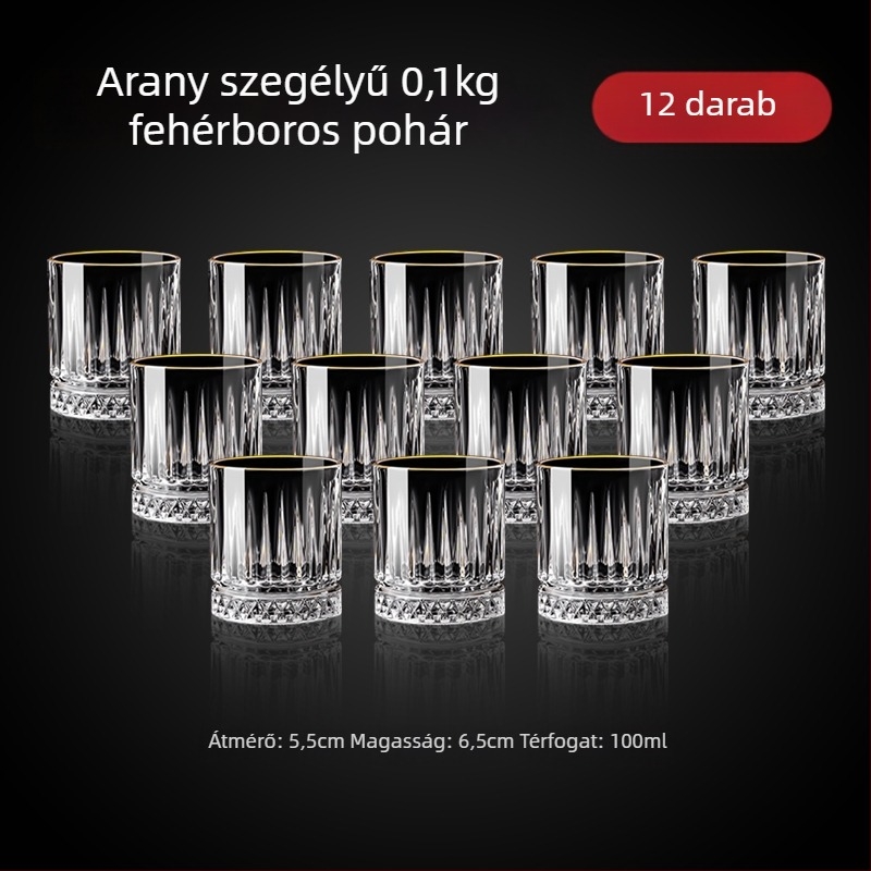 Borospohár készlet üvegből, új kínai stílus, otthoni használatra