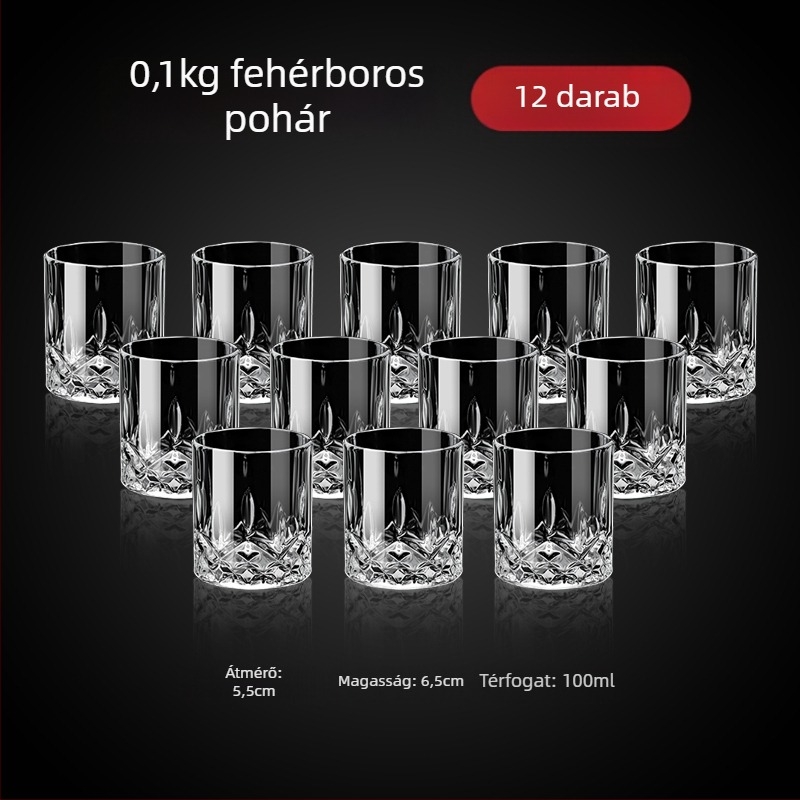 Borospohár készlet üvegből, új kínai stílus, otthoni használatra