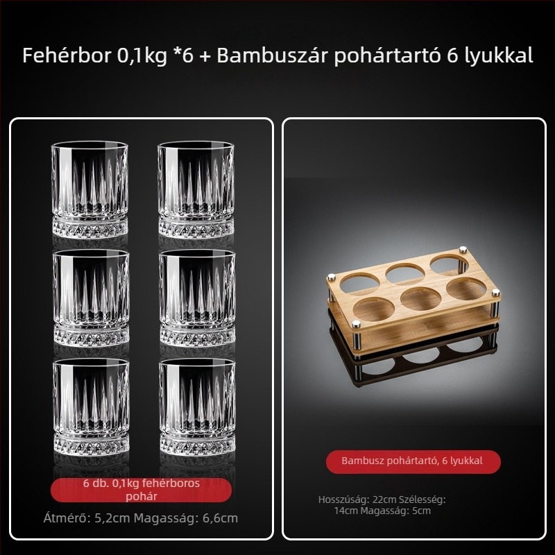 Borospohár készlet üvegből, új kínai stílus, otthoni használatra