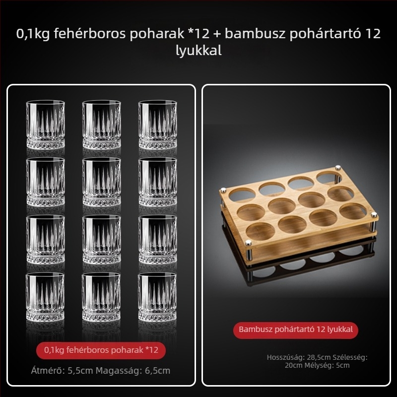 Borospohár készlet üvegből, új kínai stílus, otthoni használatra