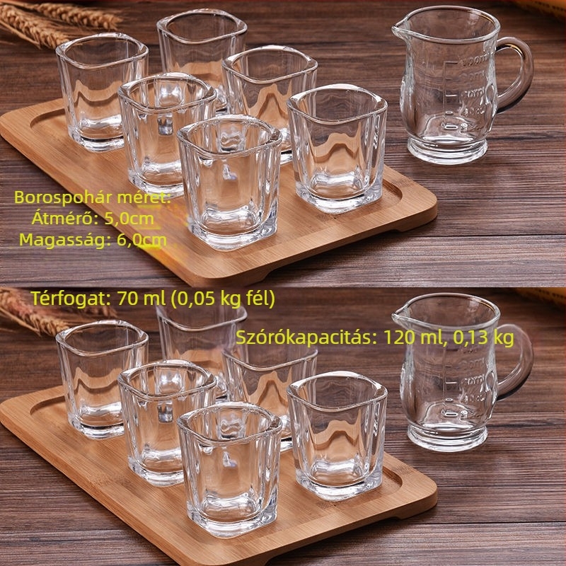 Whiskey glass set, új kínai stílus, kapacitás 1–100 ml, anyag: Egyéb
