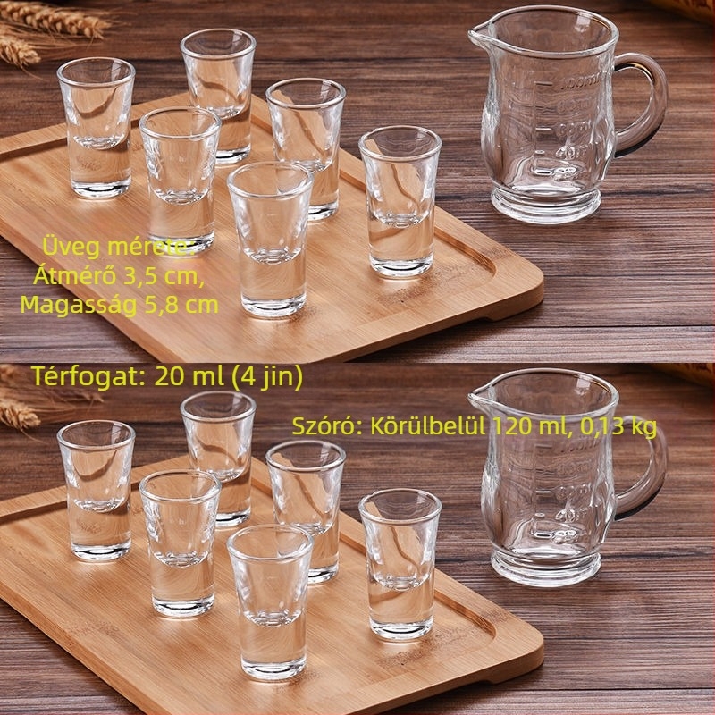 Whiskey glass set, új kínai stílus, kapacitás 1–100 ml, anyag: Egyéb
