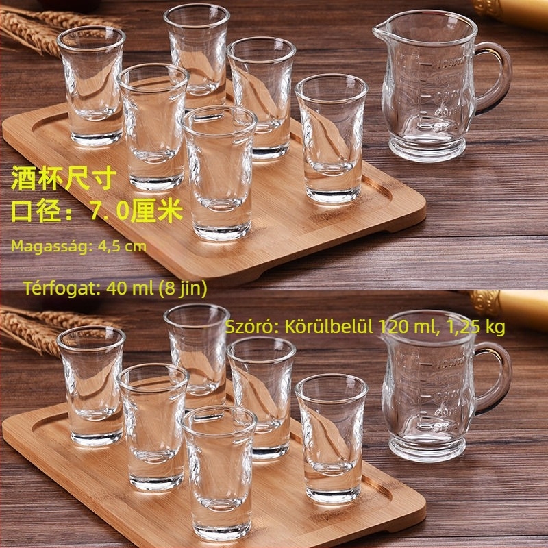 Whiskey glass set, új kínai stílus, kapacitás 1–100 ml, anyag: Egyéb