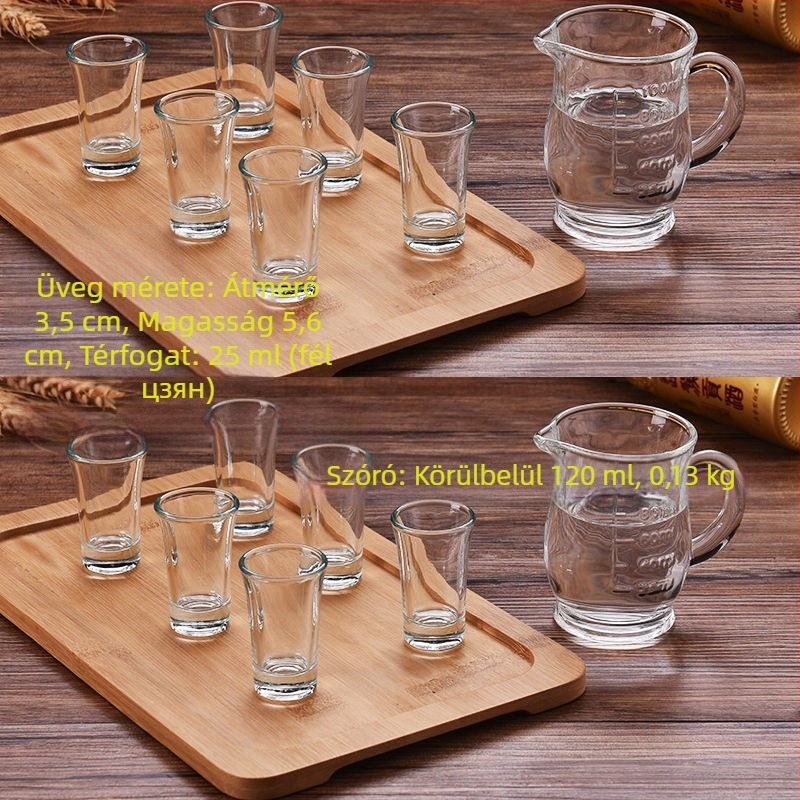 Whiskey glass set, új kínai stílus, kapacitás 1–100 ml, anyag: Egyéb