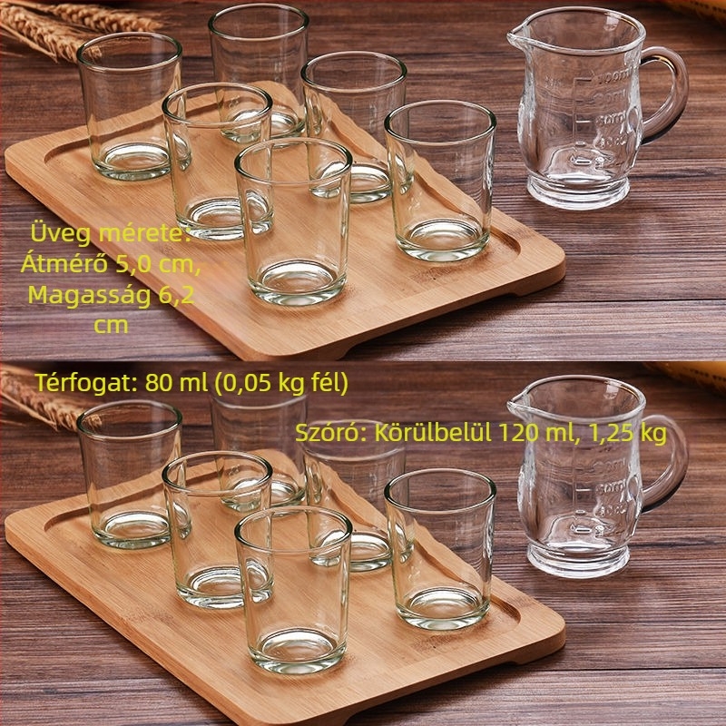 Whiskey glass set, új kínai stílus, kapacitás 1–100 ml, anyag: Egyéb