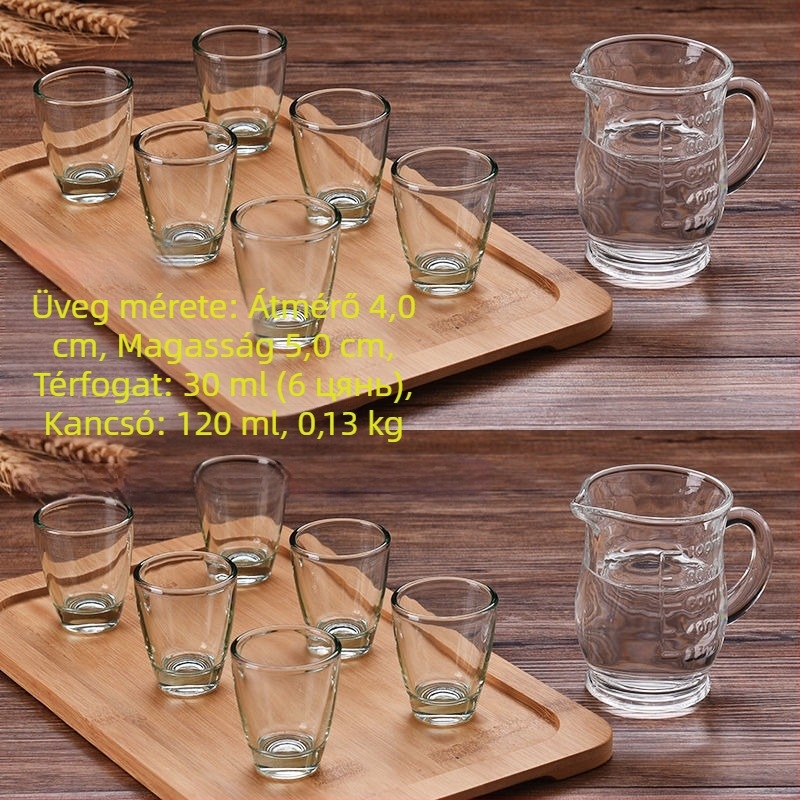 Whiskey glass set, új kínai stílus, kapacitás 1–100 ml, anyag: Egyéb