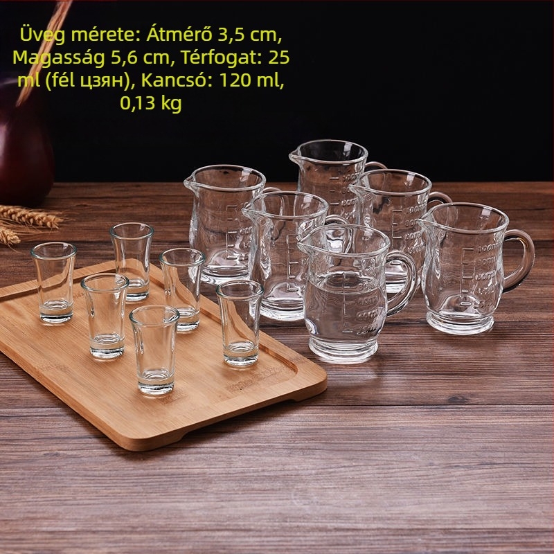 Whiskey glass set, új kínai stílus, kapacitás 1–100 ml, anyag: Egyéb