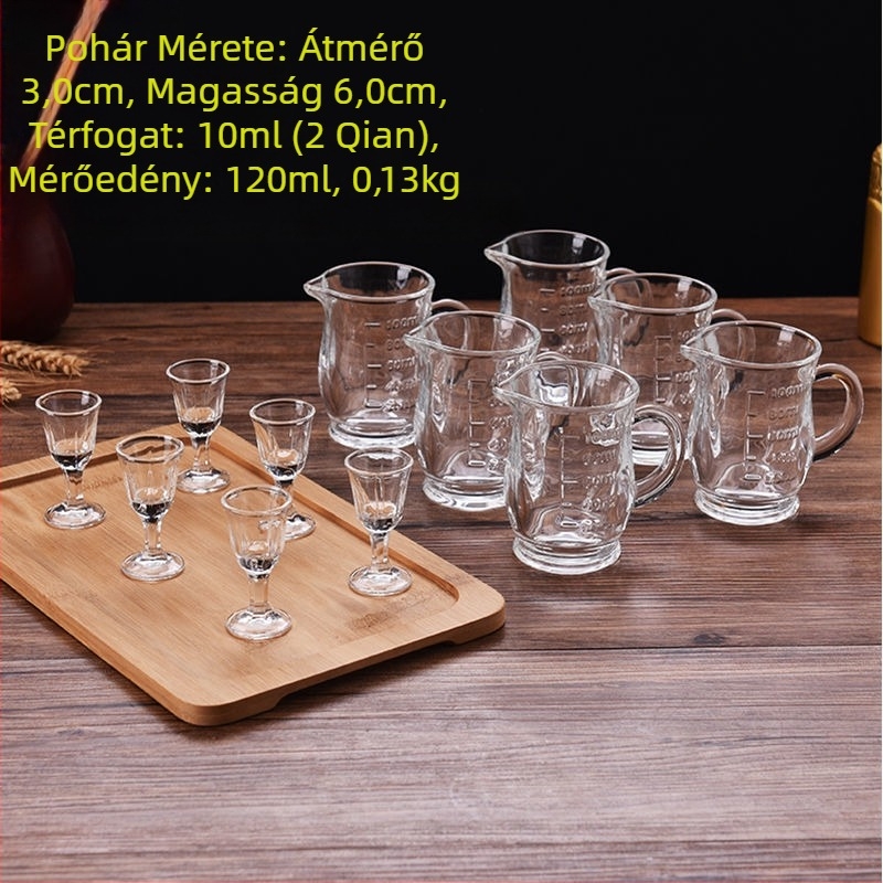 Whiskey glass set, új kínai stílus, kapacitás 1–100 ml, anyag: Egyéb