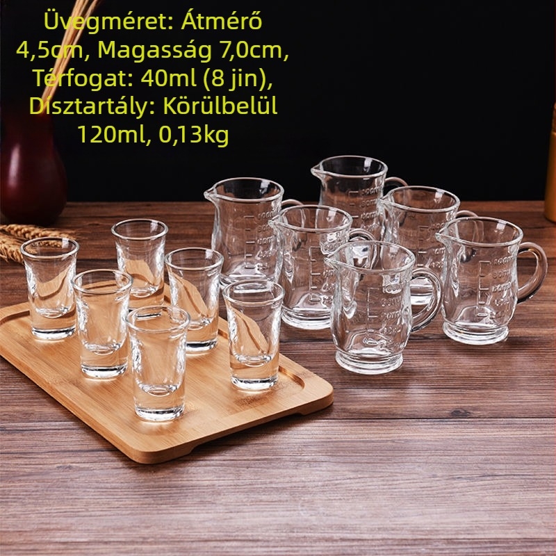 Whiskey glass set, új kínai stílus, kapacitás 1–100 ml, anyag: Egyéb