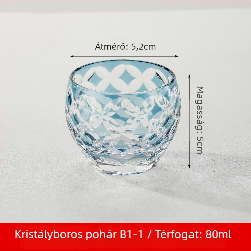 Japán stílusú szaké készlet kristályüvegből, 1–100 ml kapacitás, Tao Chunfang márka