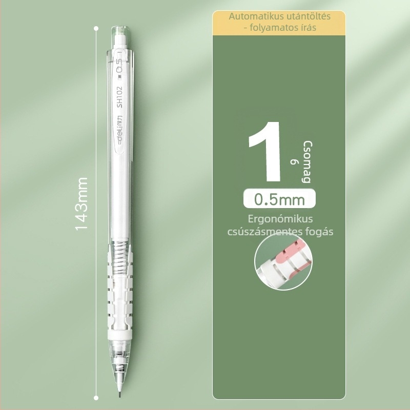 Deli mozgó ceruza, automatikus, 0.5/0.7 mm grafit, modell SH102, 36 darabos dobozban