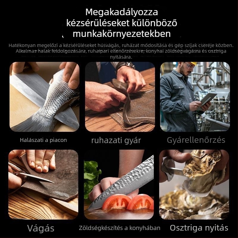 Vágásbiztos kesztyű fém konstrukcióval | Márka: Egyéb | Anyag: Fém | Funkció: Vágás elleni védelem