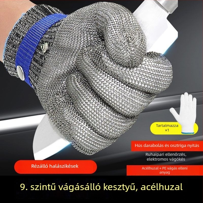 Vágásbiztos kesztyű fém konstrukcióval | Márka: Egyéb | Anyag: Fém | Funkció: Vágás elleni védelem