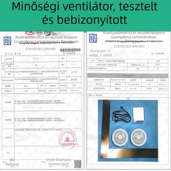 USB táplálású deréktáji ventilátor, 4 fokozat, kefés motor, digitális kijelző