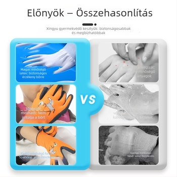 Xingyu gyerekeknek szánt kesztyűk kertészkedéshez és munkához – munkavédelmi védelem, csúszásmentes, szúrásálló, 22–25 g páronként