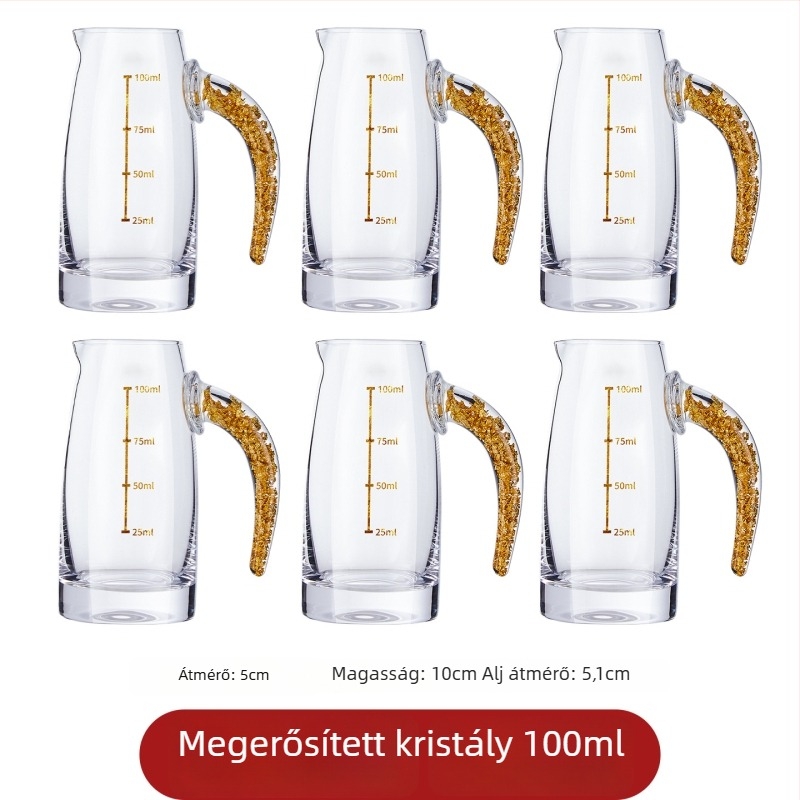 Prémium kristály italos pohár készlet, letisztult modern design, kis méretű poharak otthoni használatra, éttermi adagoló kereskedelmi használatra