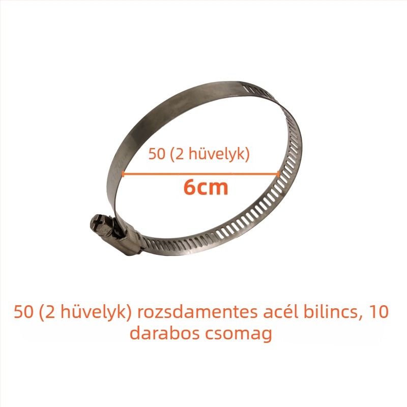 Tűzoltó tömlő orsóhoz csatlakozó készlet — karikás klipek, torokcsukló, csőtartó, rugó, gumírozott párna