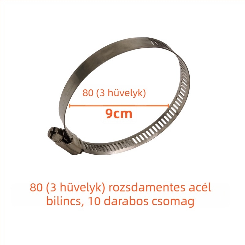 Tűzoltó tömlő orsóhoz csatlakozó készlet — karikás klipek, torokcsukló, csőtartó, rugó, gumírozott párna