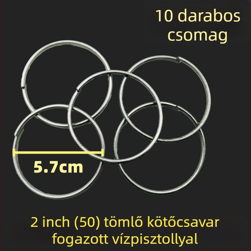 Tűzoltó tömlő orsóhoz csatlakozó készlet — karikás klipek, torokcsukló, csőtartó, rugó, gumírozott párna