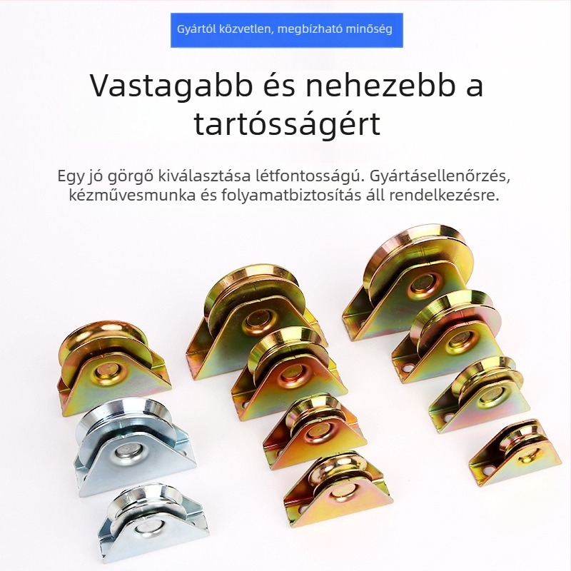 Trapéz alakú sín görgő csapágyazott, öntöttvas