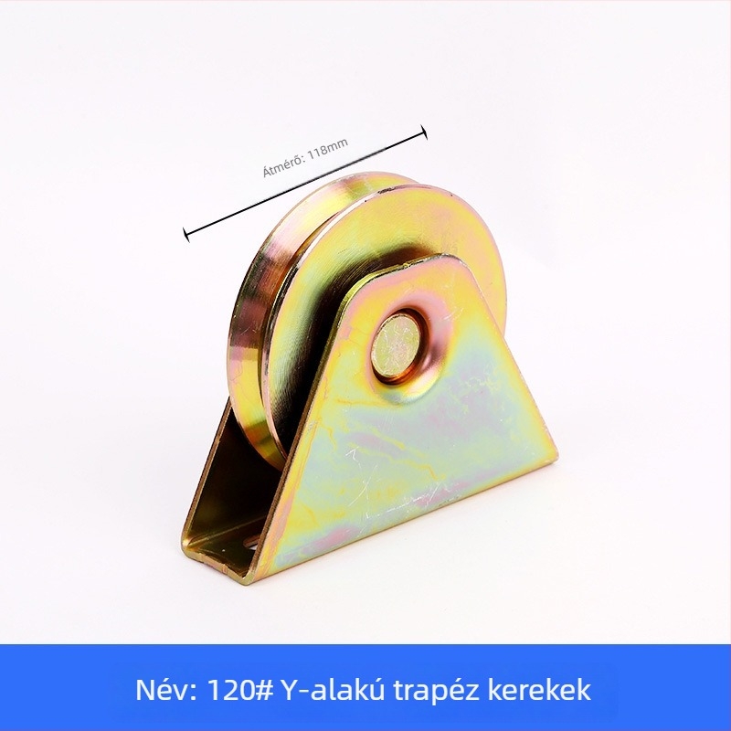 Trapéz alakú sín görgő csapágyazott, öntöttvas