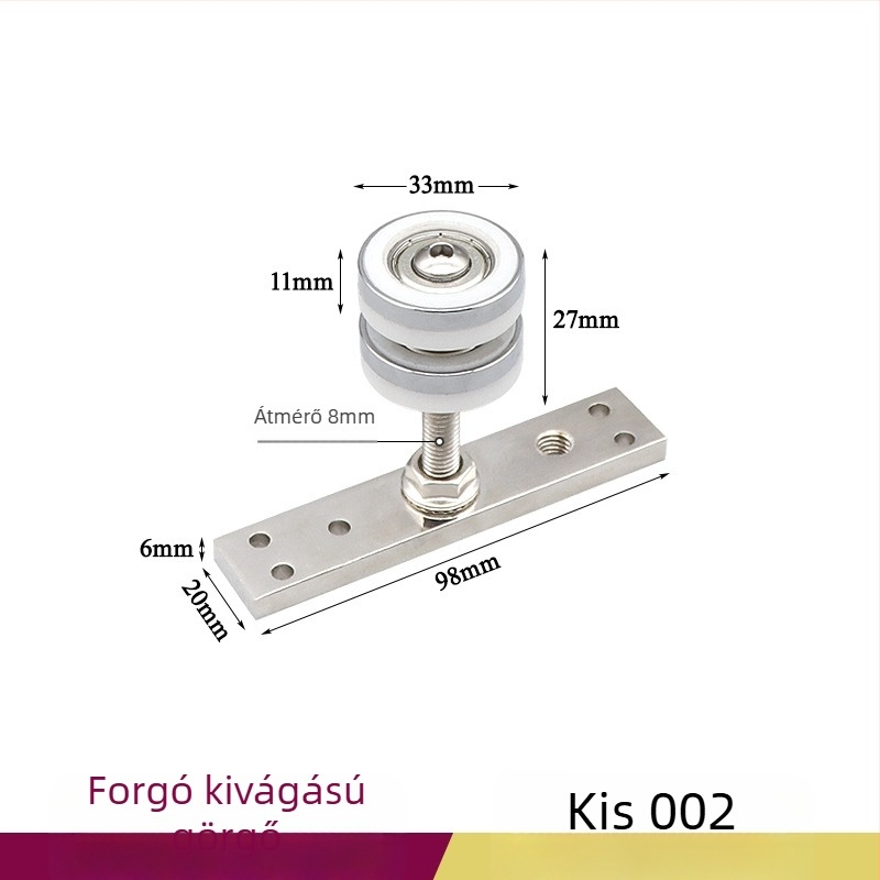 Egyetemes függő görgő fa ajtókhoz – erős sínrendszer többpaneles tolóajtókhoz, rozsdamentes acél, teherbírás 180 kg-ig, márka Ecrew Yigu