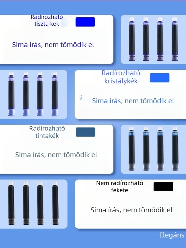 Chenguang toll tintazsákok, 200 db, megfizethető cserélhető tintazsákok, kék vagy kék-fekete színben, általános iskola diákoknak