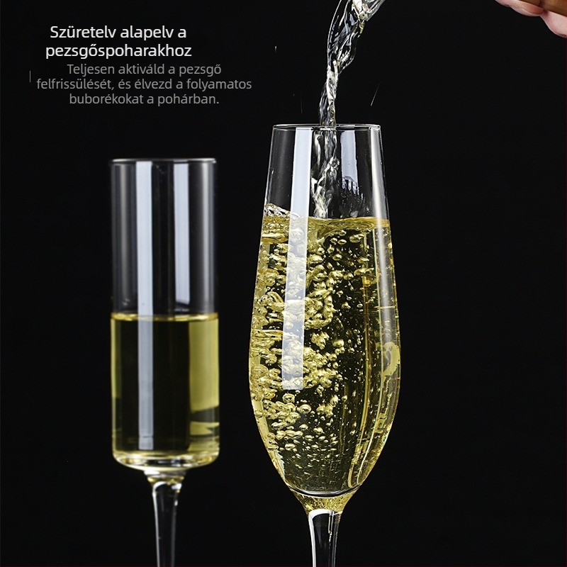 Kristály pohár pezsgő készlet, egyszerű stílus, kapacitás 1000 ml vagy több, 1 darab