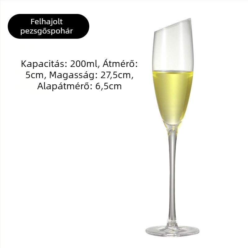 Kristály pohár pezsgő készlet, egyszerű stílus, kapacitás 1000 ml vagy több, 1 darab