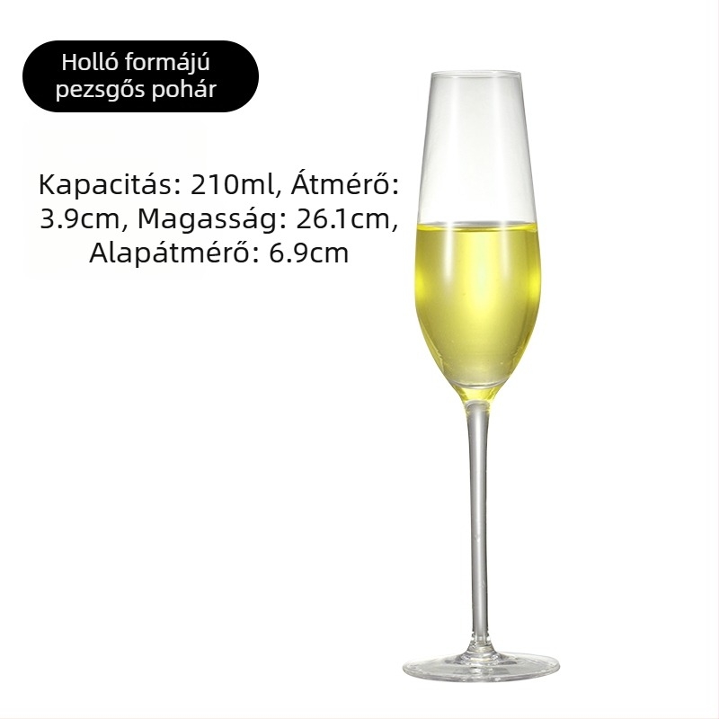 Kristály pohár pezsgő készlet, egyszerű stílus, kapacitás 1000 ml vagy több, 1 darab