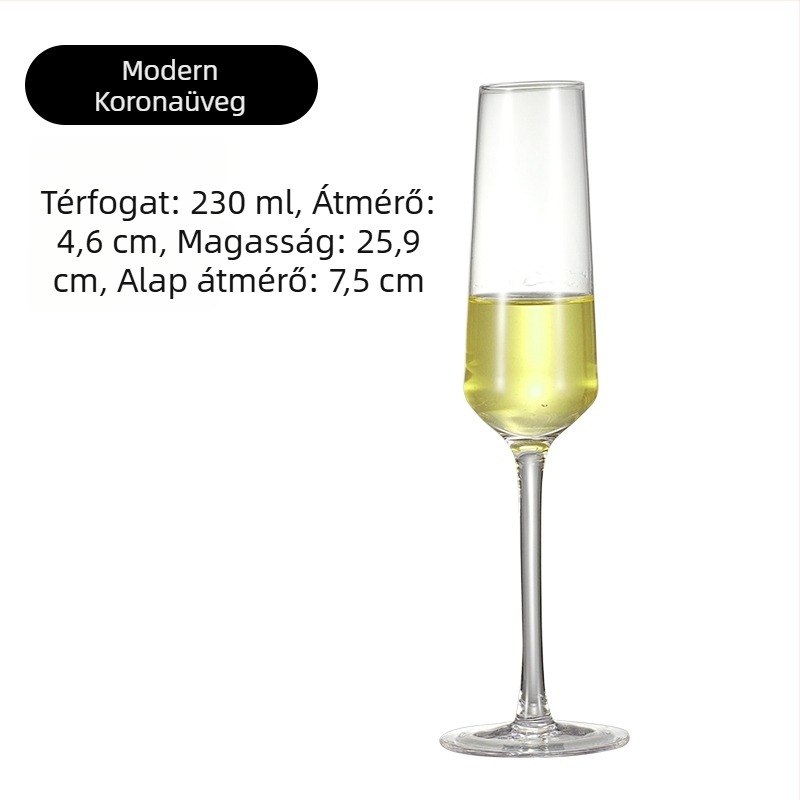 Kristály pohár pezsgő készlet, egyszerű stílus, kapacitás 1000 ml vagy több, 1 darab