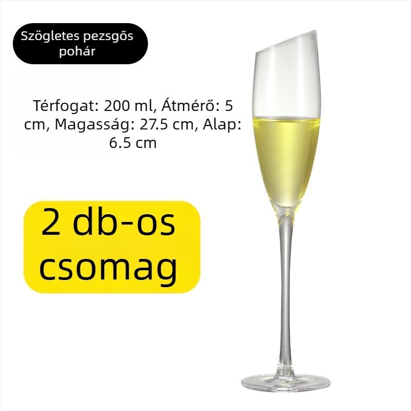 Kristály pohár pezsgő készlet, egyszerű stílus, kapacitás 1000 ml vagy több, 1 darab