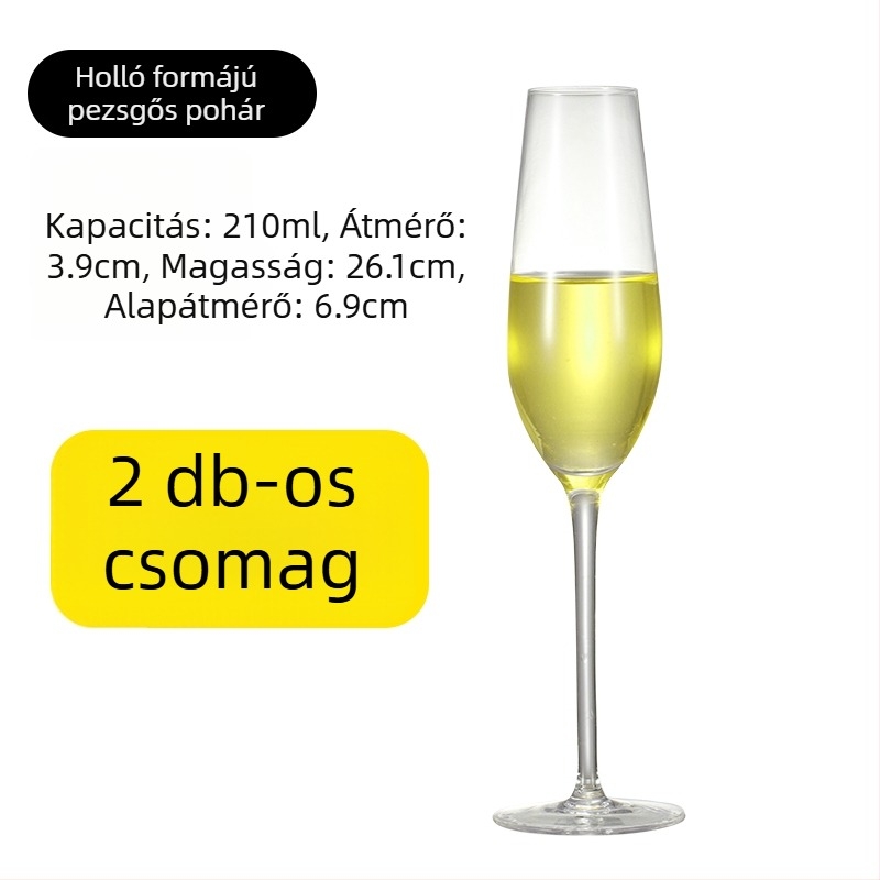 Kristály pohár pezsgő készlet, egyszerű stílus, kapacitás 1000 ml vagy több, 1 darab