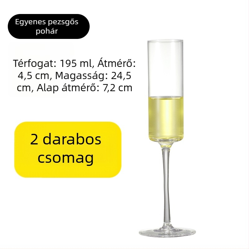 Kristály pohár pezsgő készlet, egyszerű stílus, kapacitás 1000 ml vagy több, 1 darab