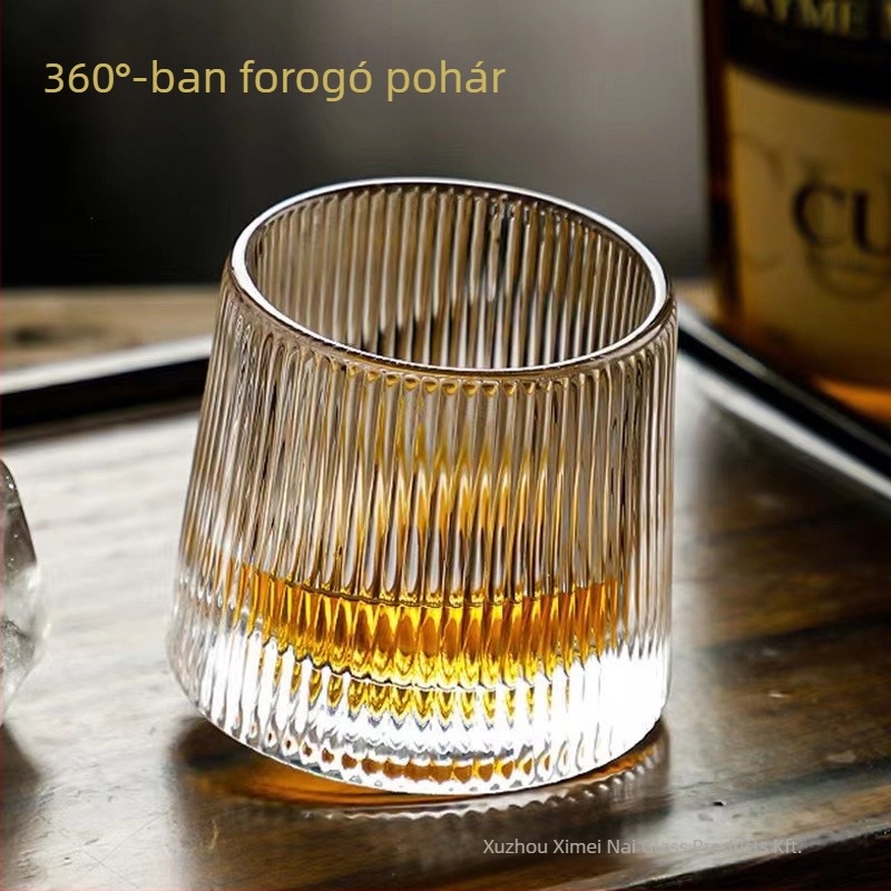 XMN whisky pohár, üveg anyag, könnyű luxus retro stílus, kategória: whisky pohár