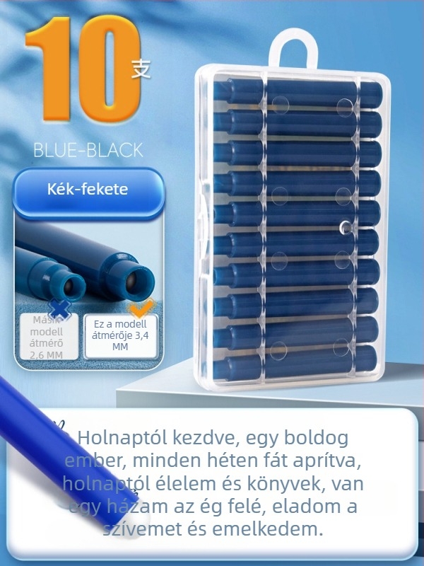 Hőérzékeny, törölhető tintapatron íróeszközhöz, kék tinta, harmadikos általános iskolások számára