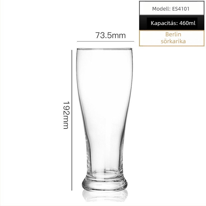 Üveg whiskypohár logóval, modern minimalista stílus, színes dobozos csomagolás