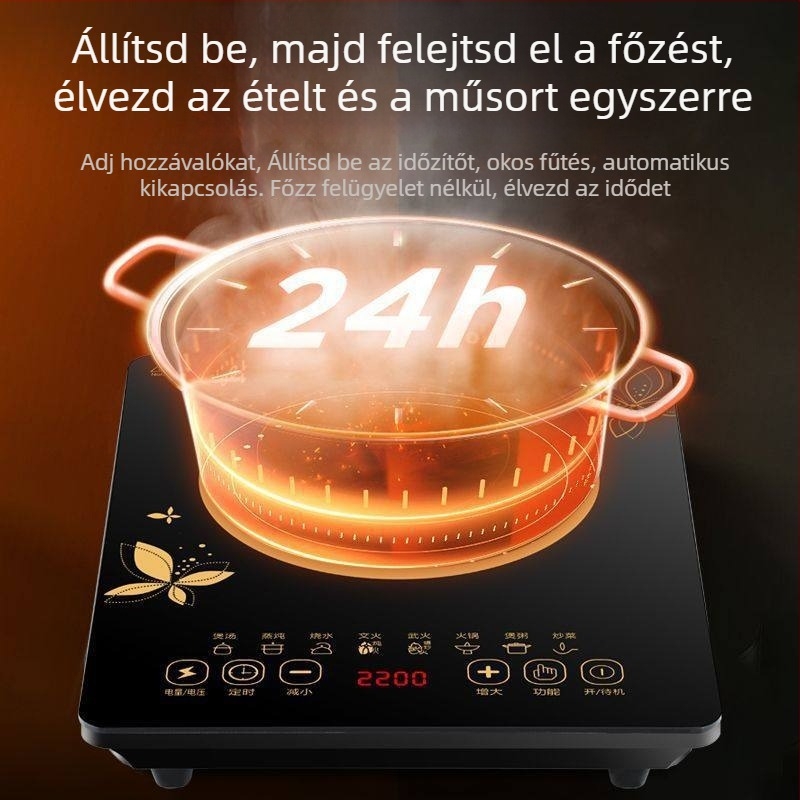 Okos indukciós főzőlap, 2200W, 220V, vízálló, modell XDW-2200