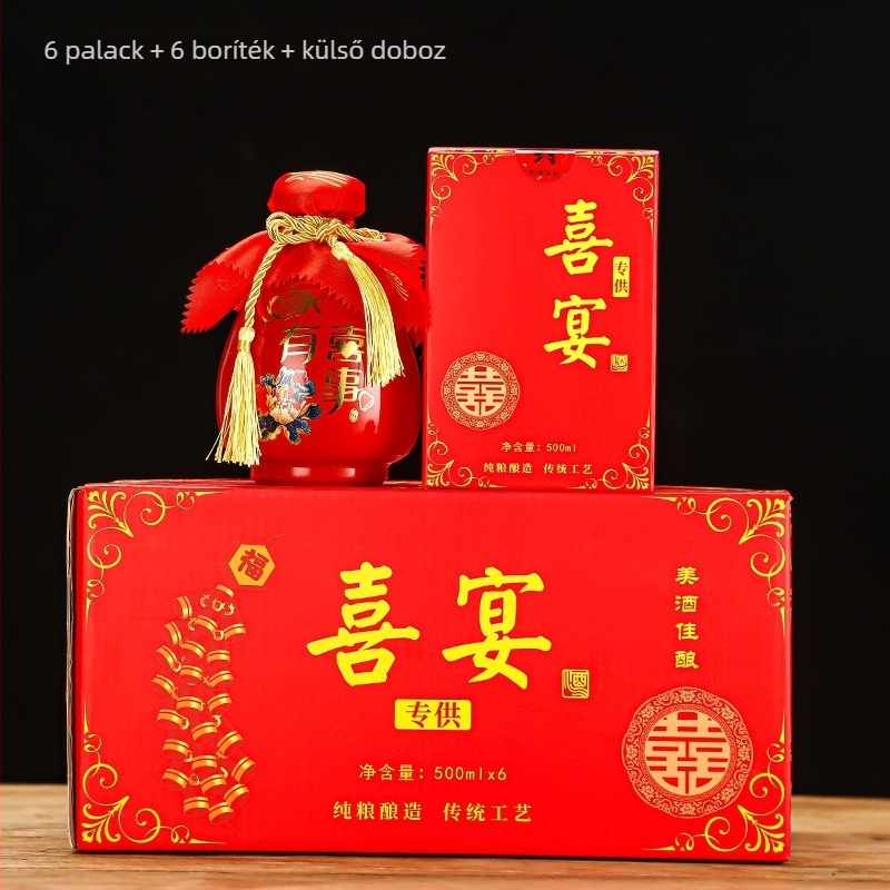 Yaojing kerámia likőrös üveg — retro stílusú, könnyű luxus, zárt kézi hordozható borosüveg, egyedi kiszerelés, kiváló minőség